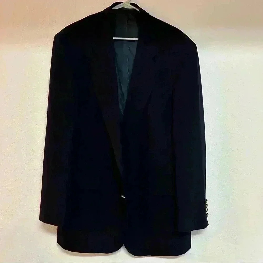 Land’s End Sports Coat Suit Jacket Blazer 43R *missing button*